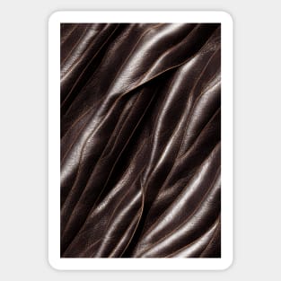 Black Imitation leather, natural and ecological leather print #4 Sticker